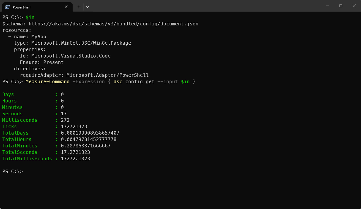 Running WinGet resource with adapted resource manifest